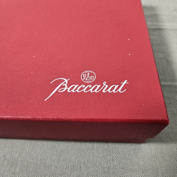 Baccarat Rosace Clear Crystal Glass Wine Bottle Decanter Coaster 5" w/ Box VTG - Picture 14 of 15